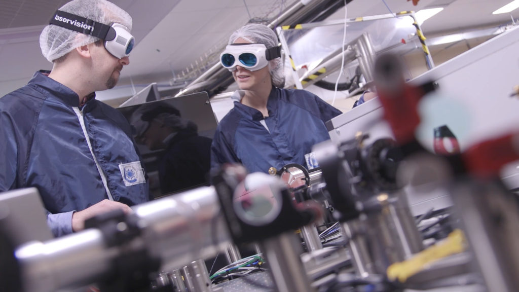 CLF people in lab space